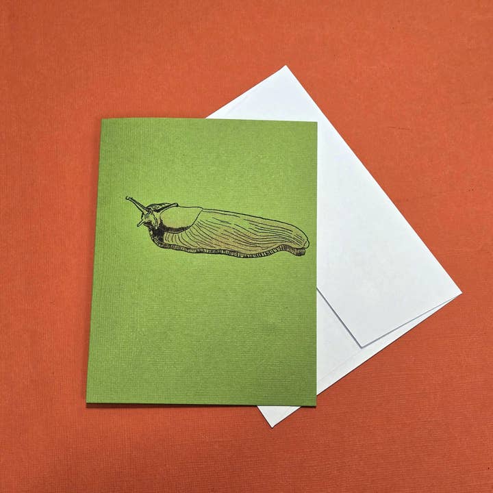 Greeting Card - Banana Slug for wholesale by Push/Pull Press
