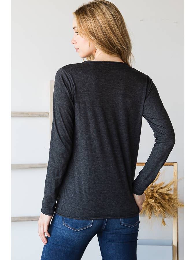 HEIMISH - Wholesale T-Shirt - Women's - V114-1 RAW EDGE TEE12