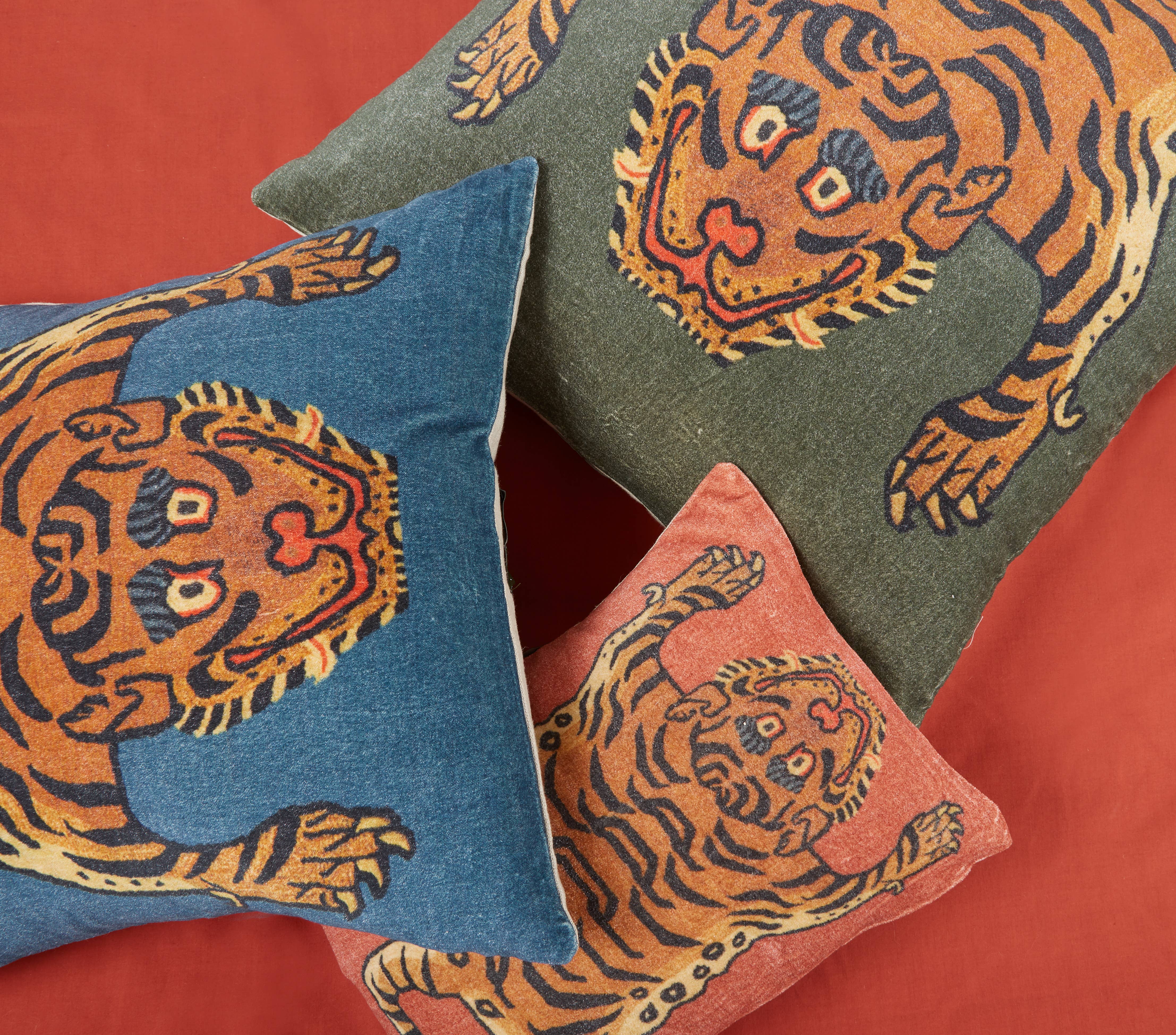 Siren Song - Wholesale Throw/Decorative Pillow - Tibetan Tiger Cushion 22"x22"2