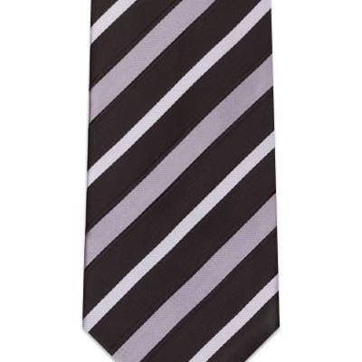 GoTie - Wholesale Necktie - Men's - Black Gray Multi-Striped Tie