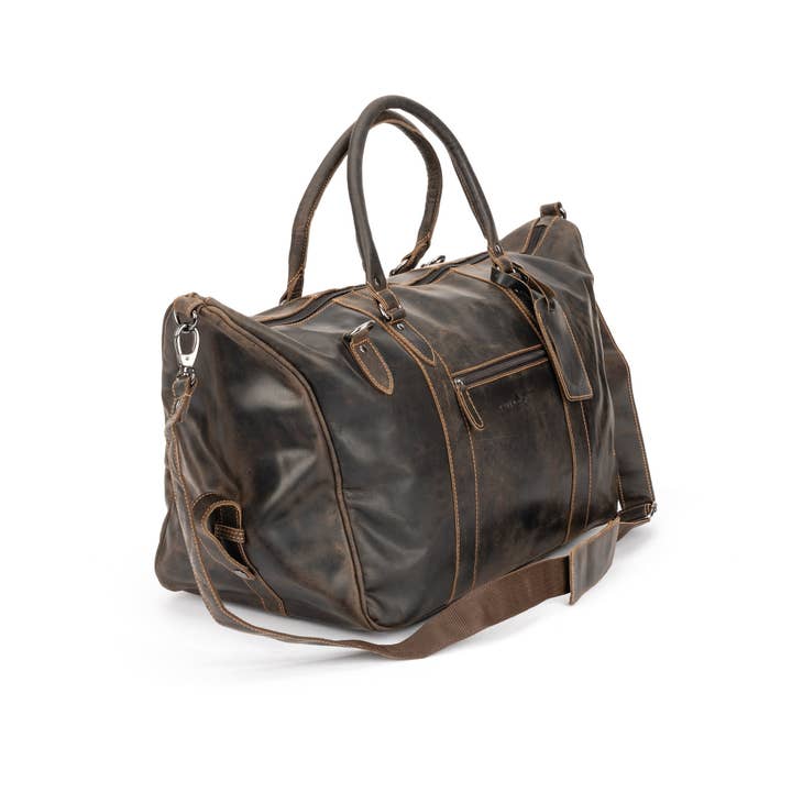 Greenwood Leather AU - Wholesale Weekender bag – men's - THE WEEKENDER DUFFLE BAG - BROWN GW12797BRN4