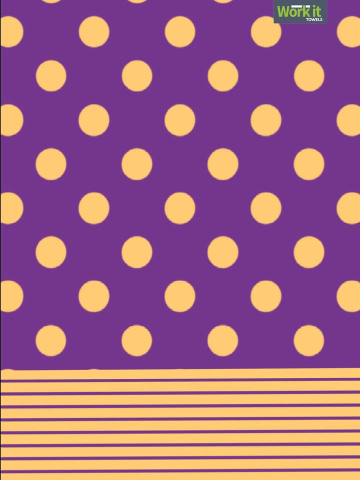 Game Day Purple and Gold Gym Towel for wholesale by Work It Towels