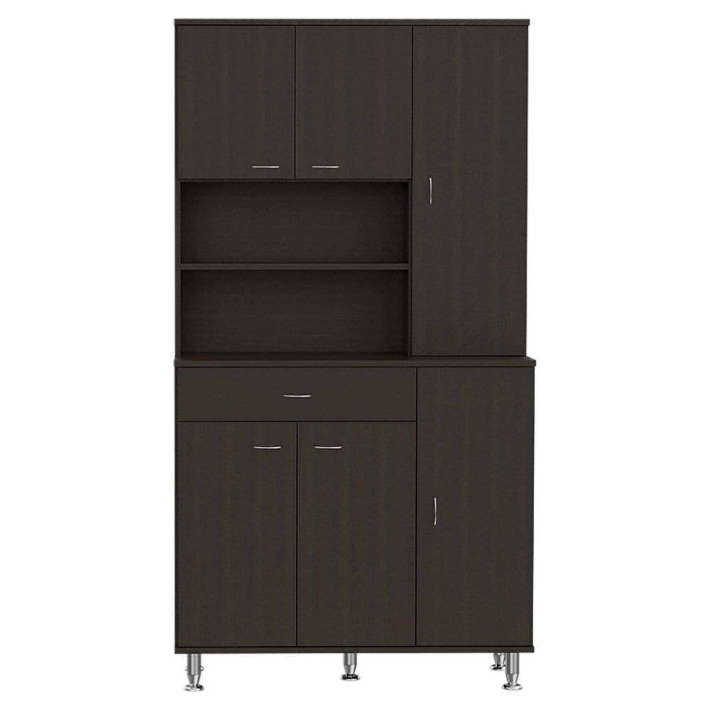Treevol Furniture - Wholesale Cabinet - Piacenza Kitchen Pantry, Black Wengue Finish5