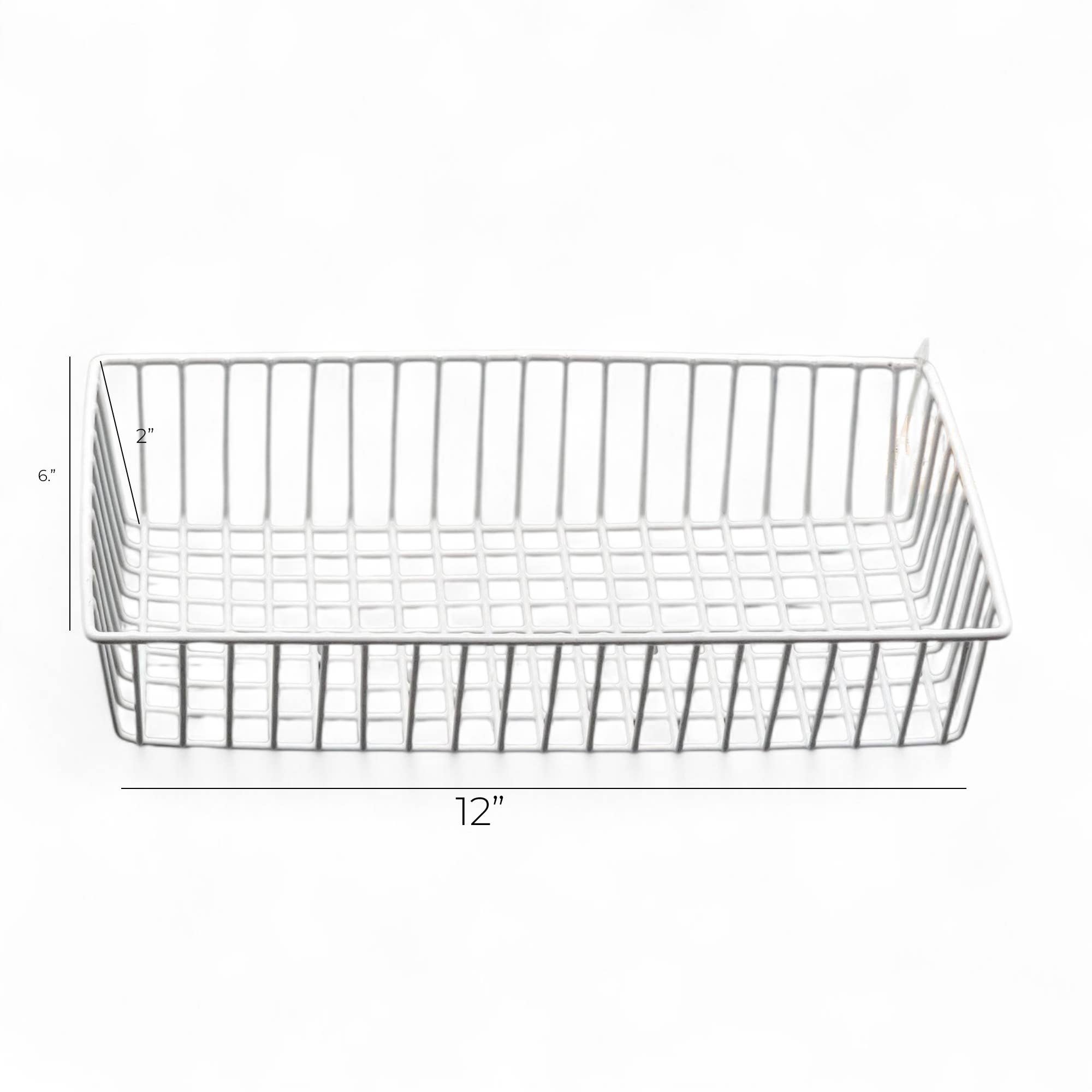 Crover - Wholesale Basket - Rectangular Wire Storage Basket White2