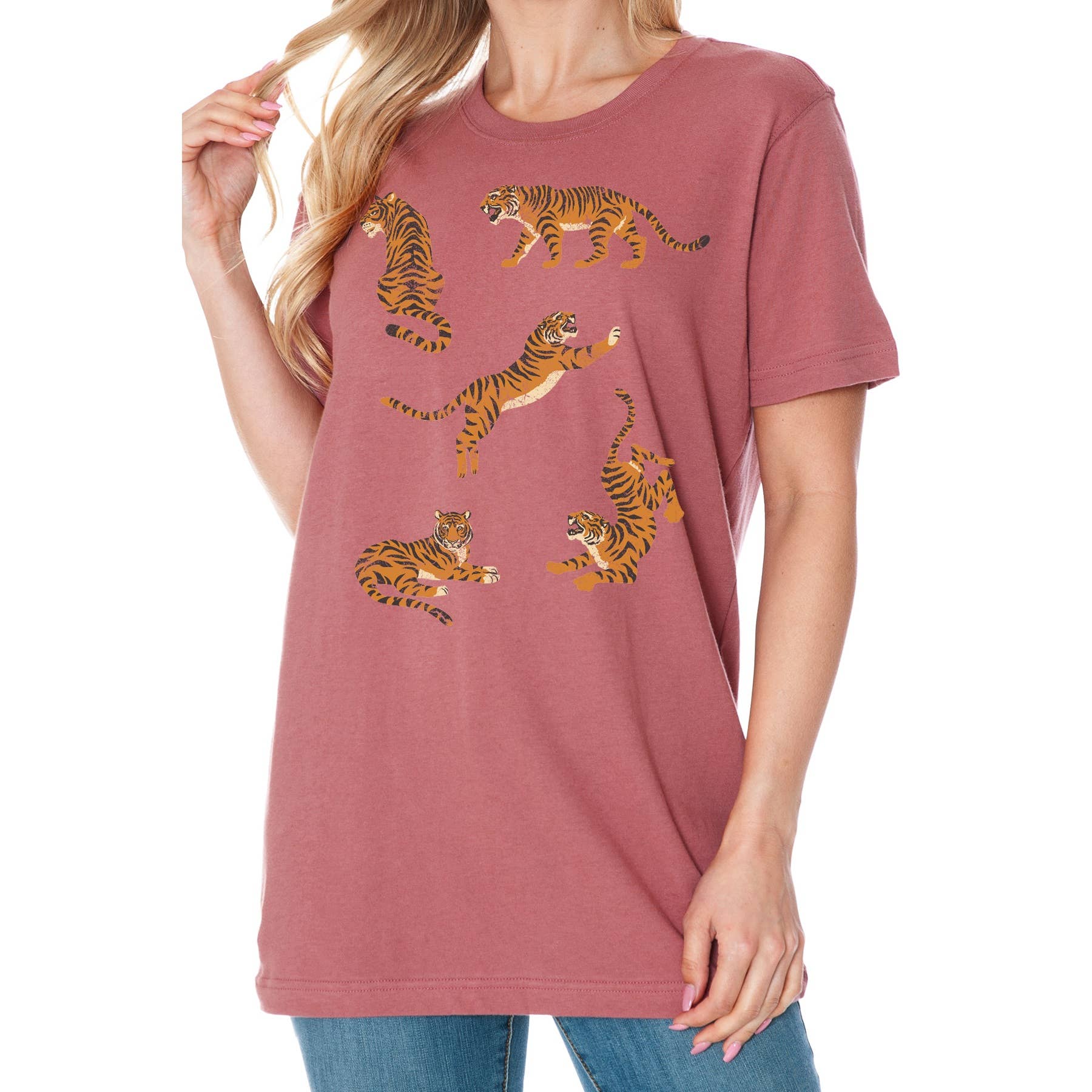 Amused by Blue - Wholesale Screen Printed T-Shirt - Women's - 5 TIGERS6