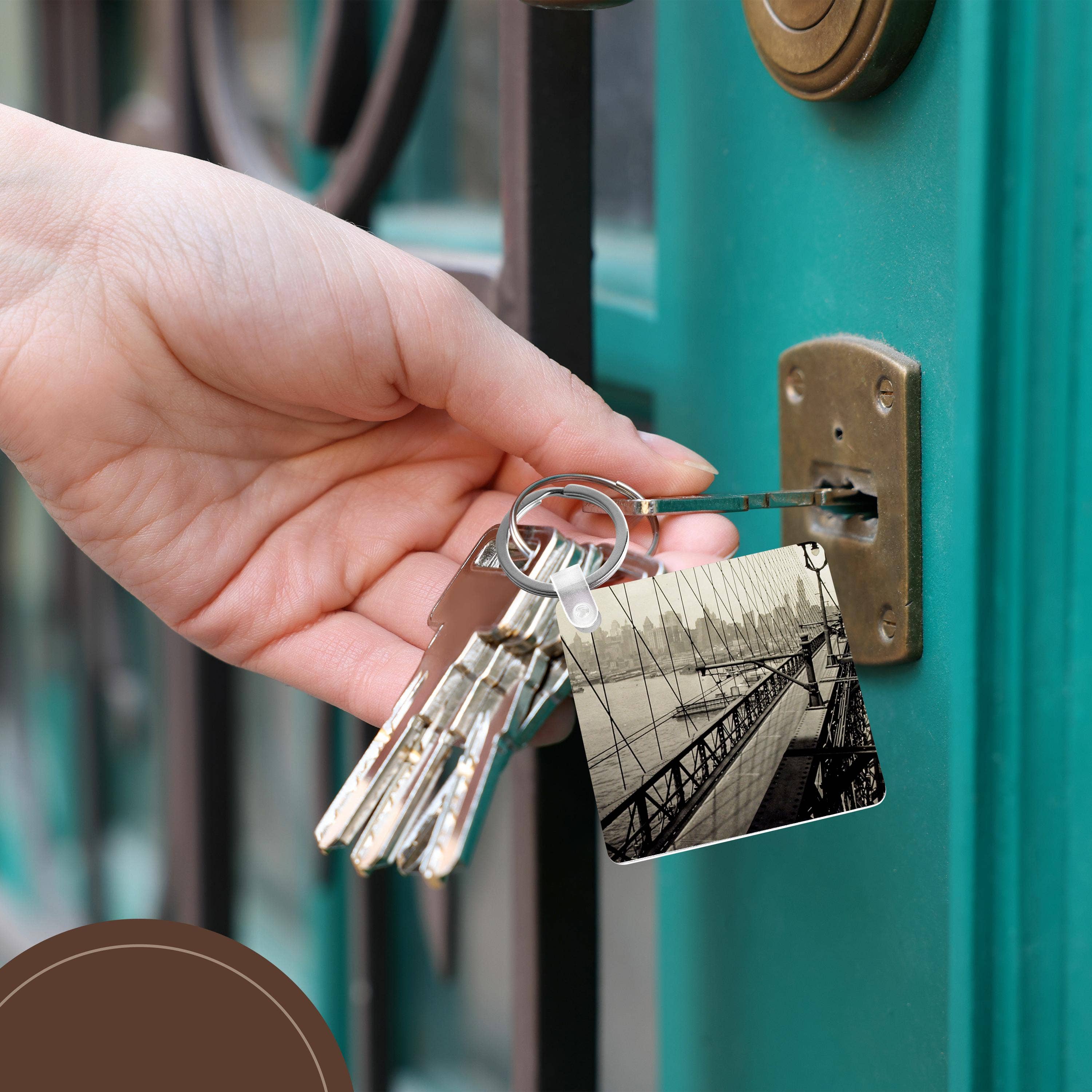 3dRose - Wholesale Keychain - Unisex - 3dRose, Manhattan from Brooklyn Bridge New York City Vintage Early 1900s, Key Chain5