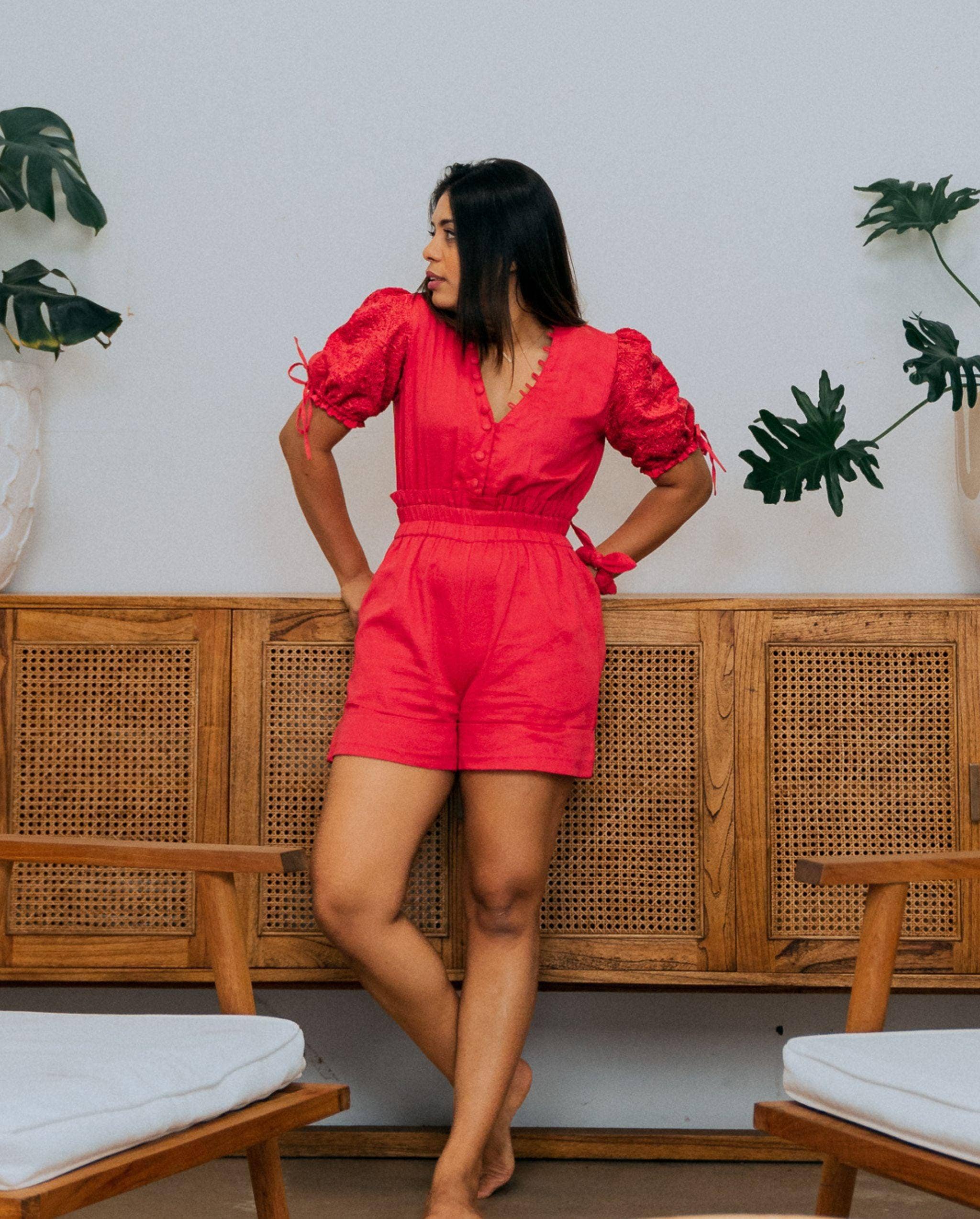 Kaasida | Women Fashion Boutique - Wholesale Romper - Women's - Gulnari Cotton Playsuit8