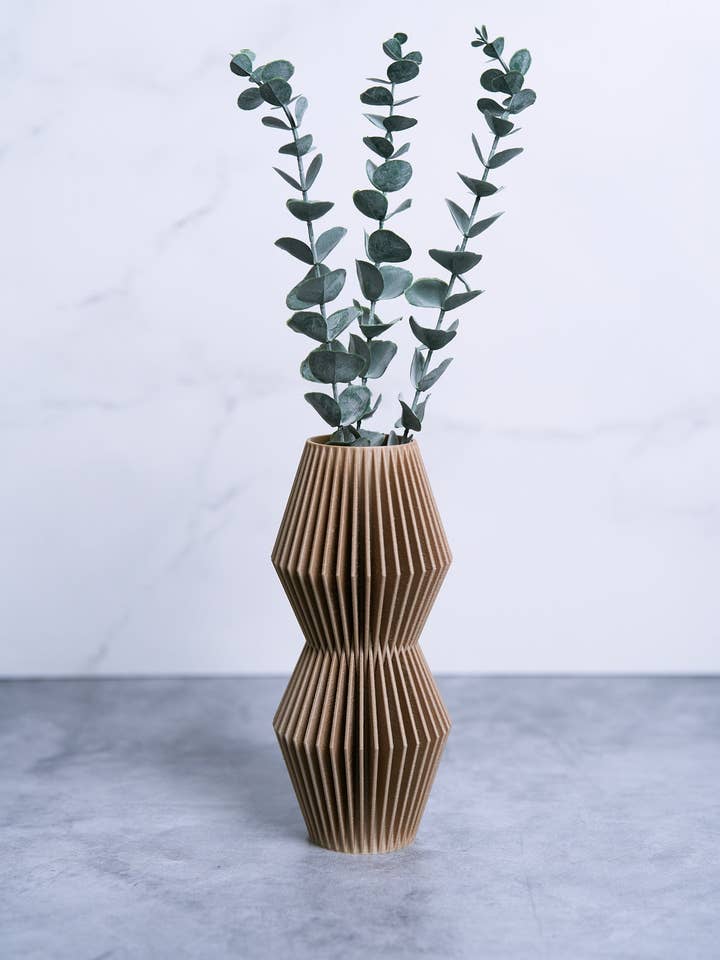 LUNA™ Beige Minimalist Vase for wholesale by Woodland Pulse