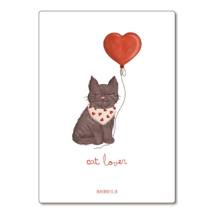 Postcard / Card "Cat lover" for wholesale by Papier Poetic