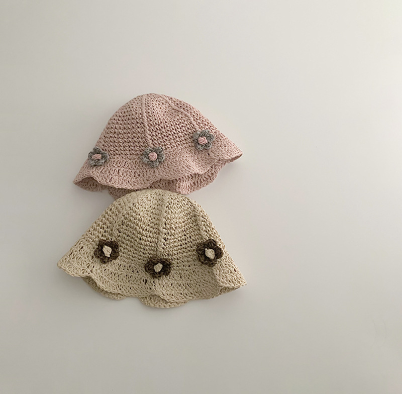 Annie & Charles – Engroshandel Bøllehat – til børn – Annie & Charles® sommerhat med papyrusblomster2