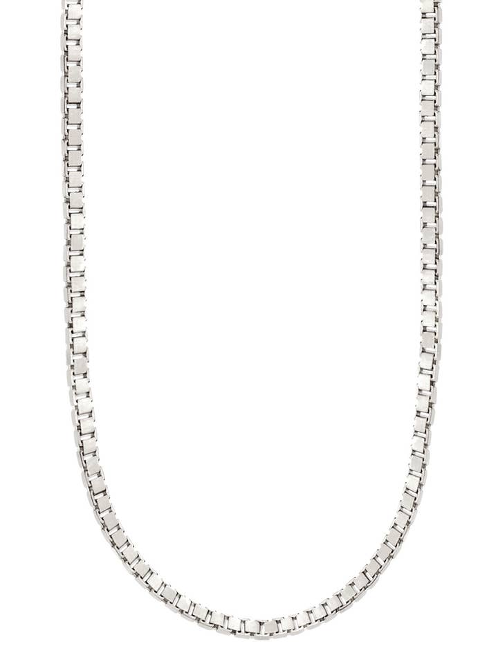 Cadena tipo caja chapada en plata de 1,2 mm - SP para venta al por mayor de Zoey Simmons