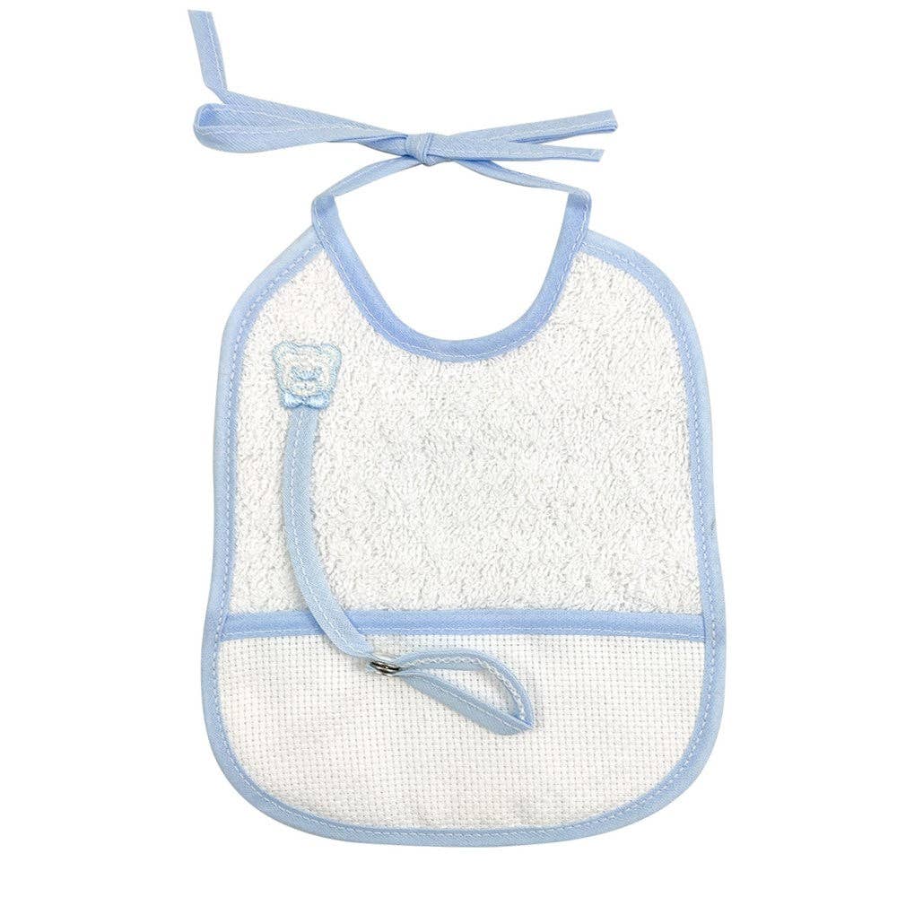 Almatex srl - Vendita all'ingrosso Bavaglino - Neonati - Bavetta ANIMALETTO cm.16x18 con tasca da ricamare7