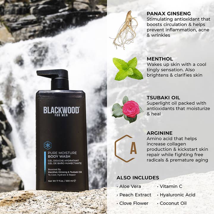 Blackwood For Men - Wholesale Body Wash/Shower Gel - Men's - Pure Moisture Body Wash 17 fl. oz.