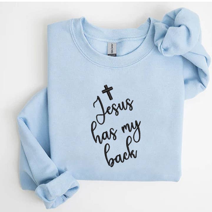 One Nine - Vente Sweat-shirt – femme - Chandail brodé Jesus Has My Back5