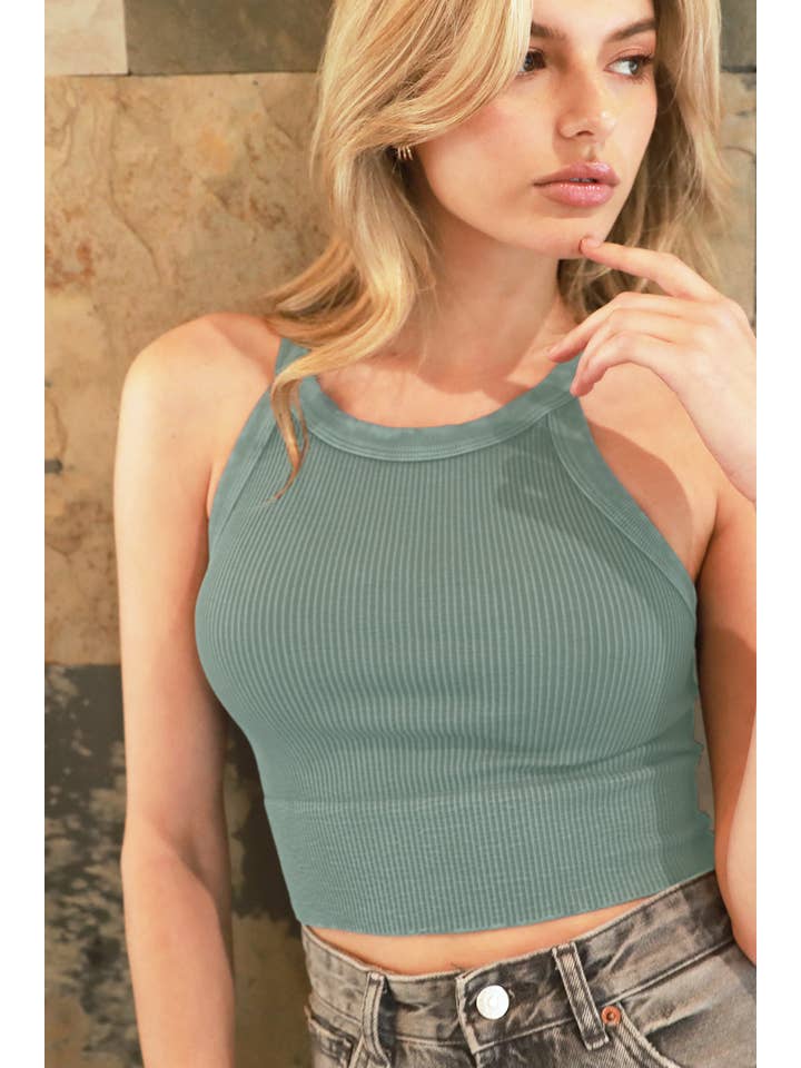 NIKIBIKI - Wholesale Knit Top - Women's - NS8307- Vintage High Neck Crop Top11