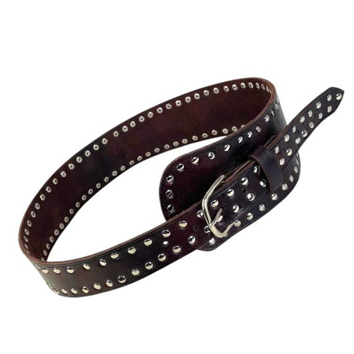 Chenson & Gorett - Wholesale Belt - Women's - Exclusive Handmade Leather Belt with Many Studs B2B9