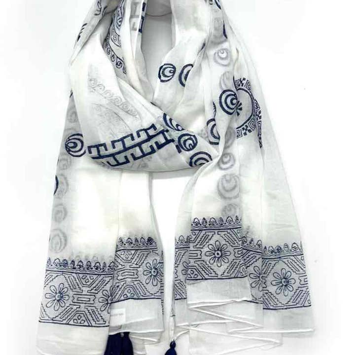 LINETA - Wholesale Scarf - Women's - C1 Indian cotton scarves8