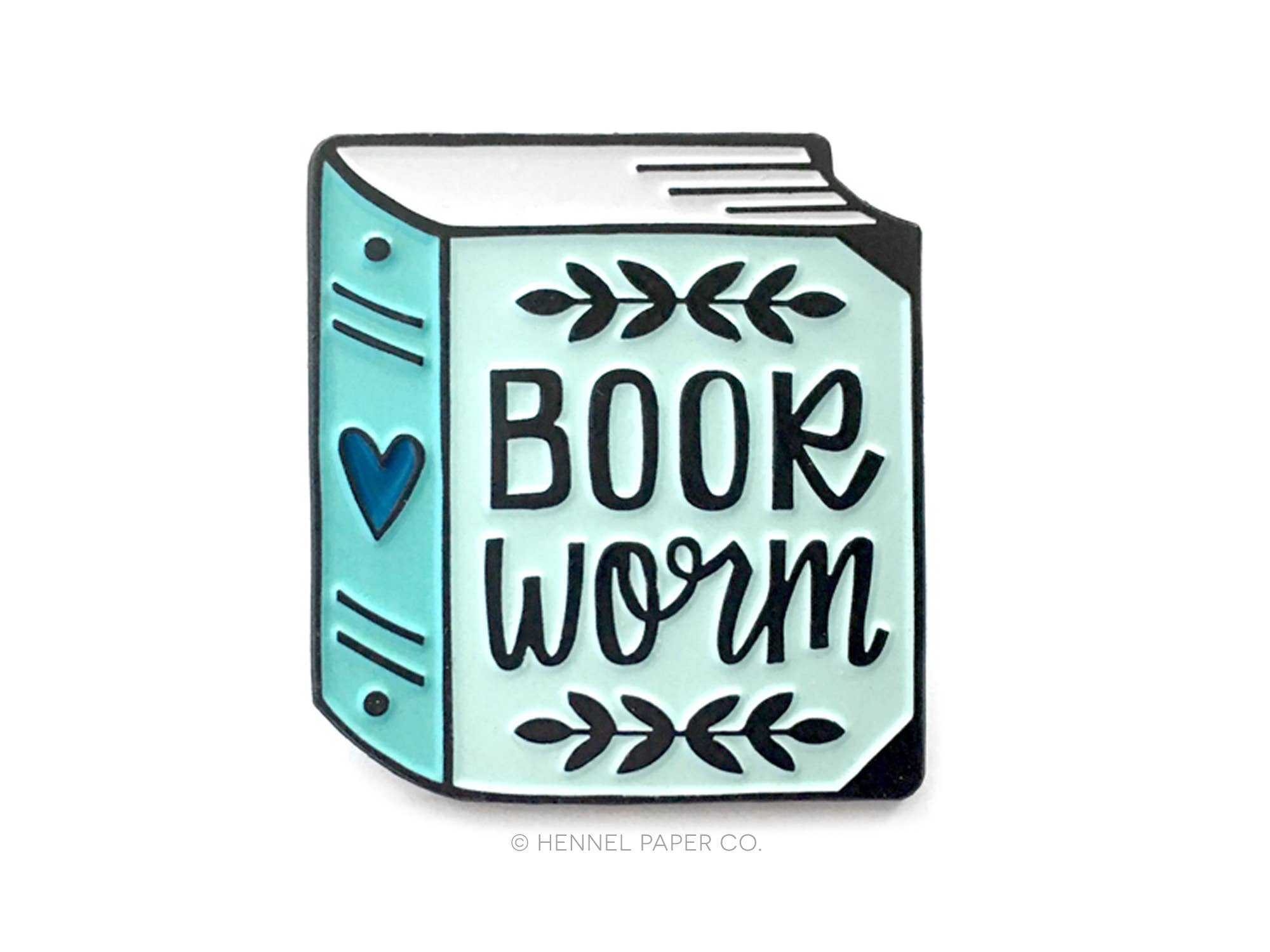 Hennel Paper Co. – wholesale Lapel pin/button – Enamel Pin - Bookworm
