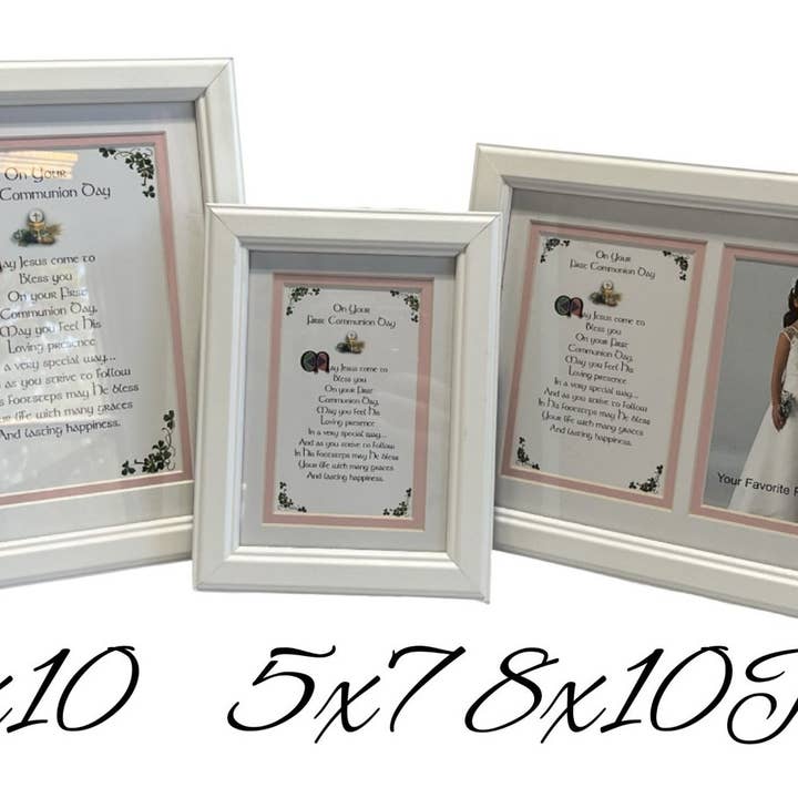 Irish Collection - Wholesale Picture frame - First Communion Blessing 5x7 Framed Blessing for a Girl10