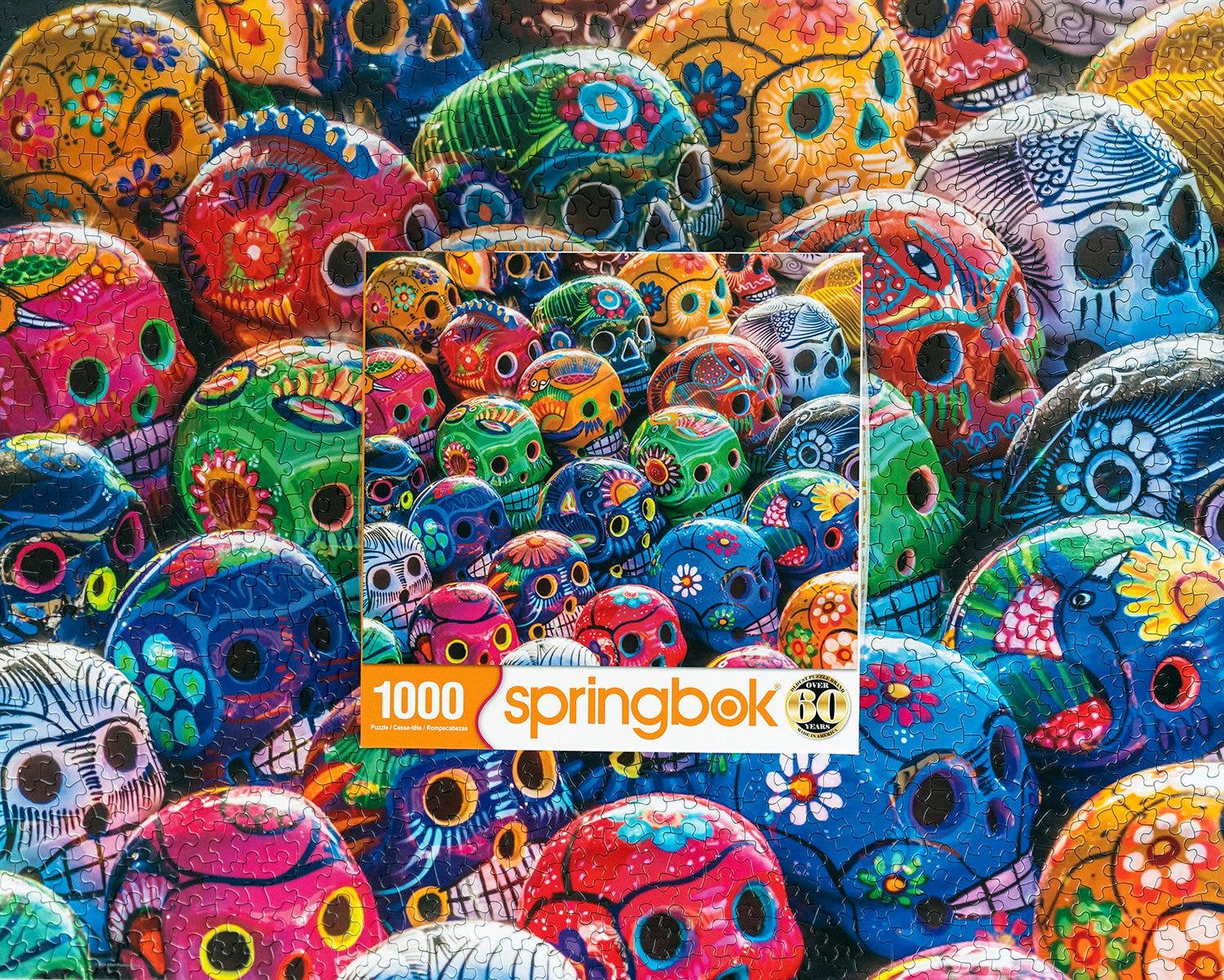 Springbok Puzzle - Vente Puzzle – adulte - Puzzle de 1000 pièces Sugar Skulls3