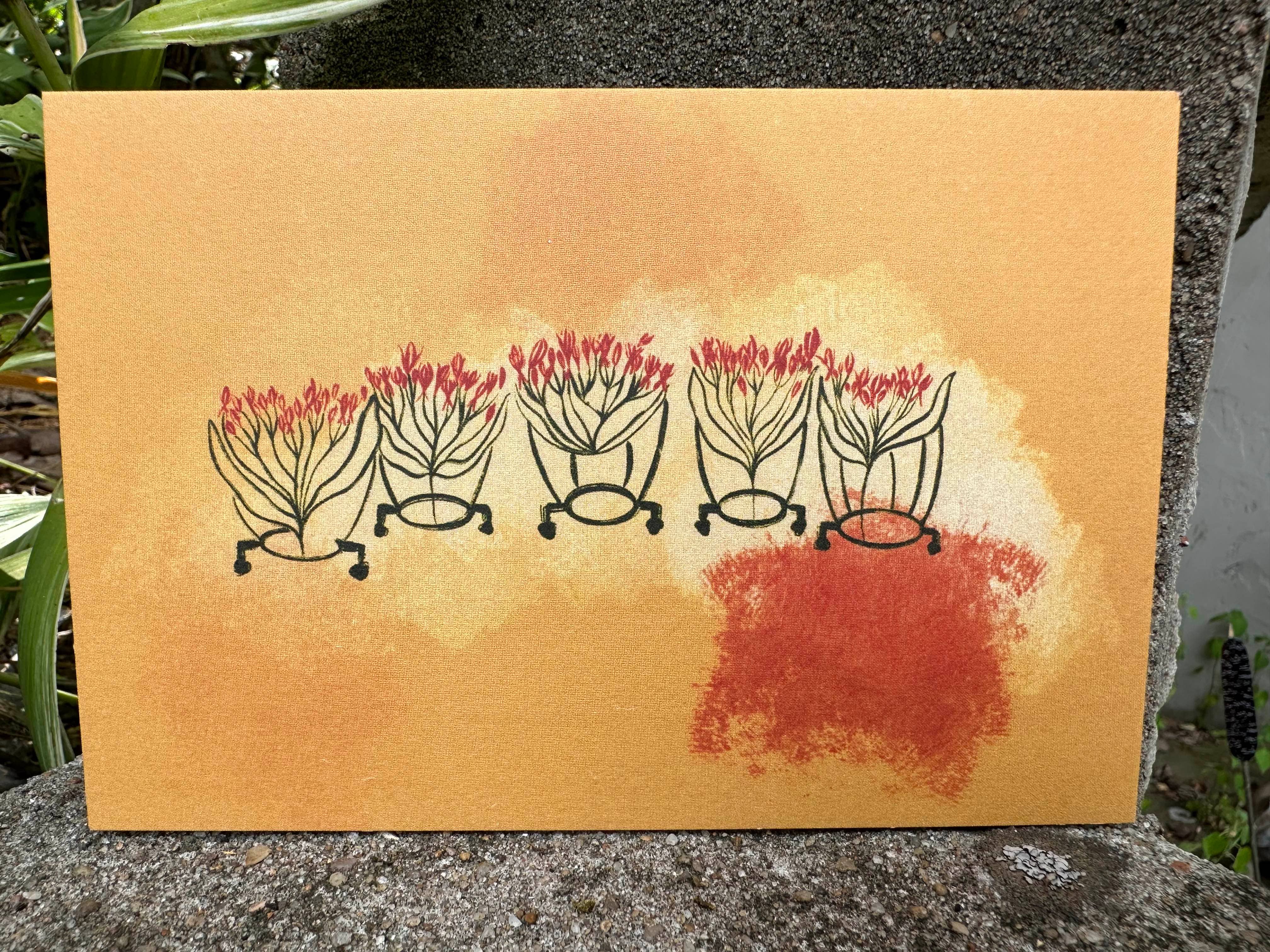 AVIVA TU LLC - Wholesale Stationery/Notecard Set - Notecards-Botanical Music Instruments18