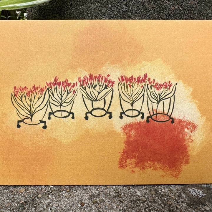 AVIVA TU LLC - Wholesale Stationery/Notecard Set - Notecards-Botanical Music Instruments18