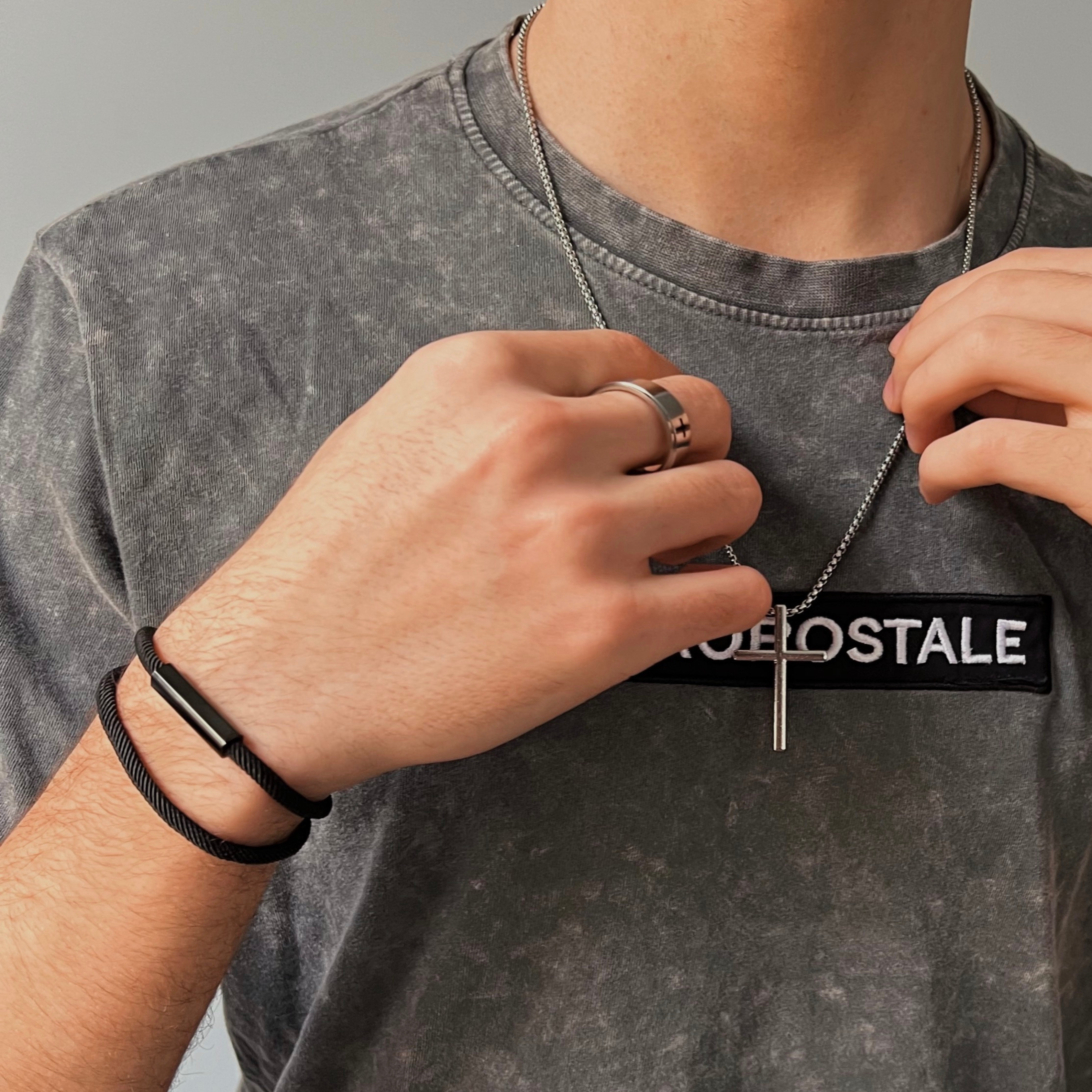 AzzaikJewelry - Wholesale Jewelry Set - Compass Minimalist Male Stainless Steel Bracelet  (Copy)1