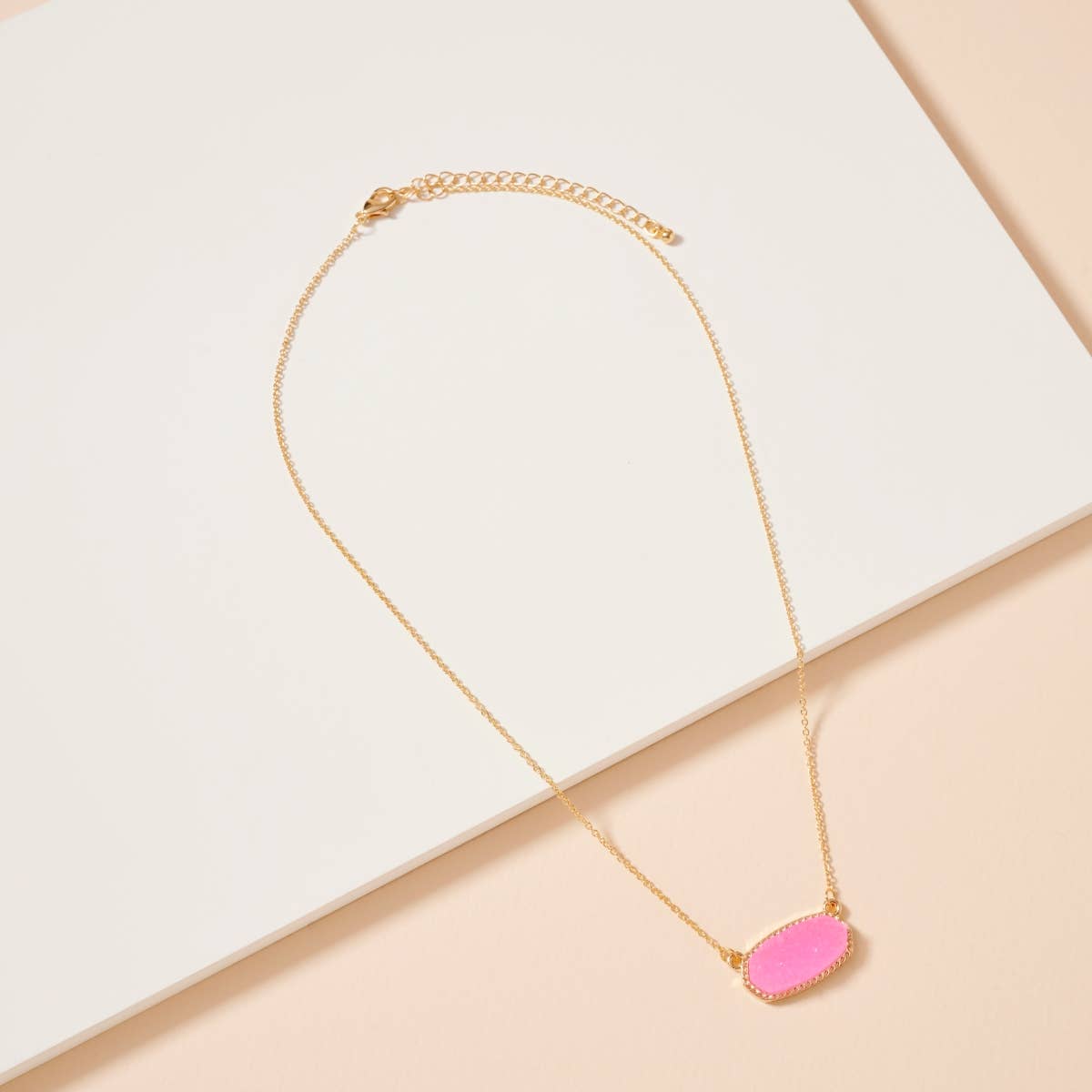 Lilla Haven - Wholesale Pendant/Charm Necklace - Druzy Stone Charm Short Necklace1