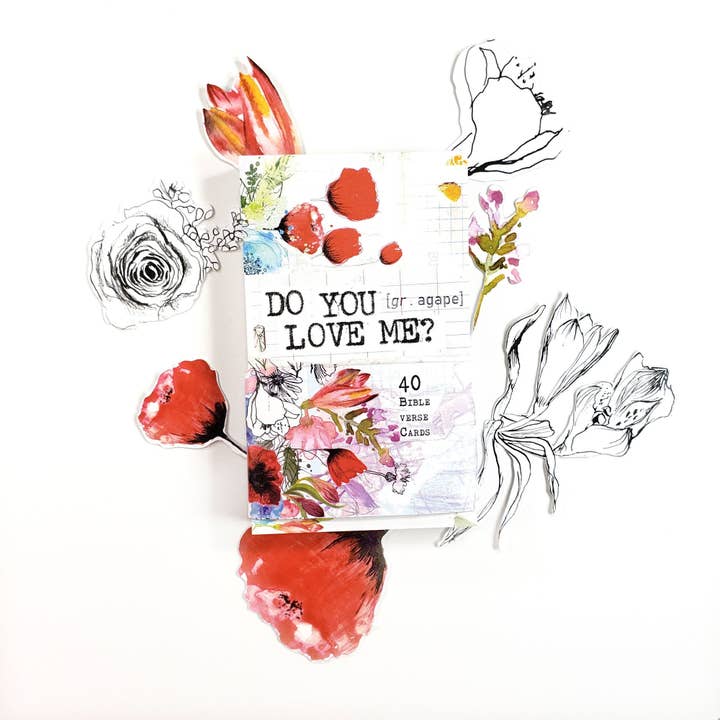 M'aimes-tu ? - ensemble de 40 cartes illustrées de journal biblique avec des versets bibliques pour la vente par Open Journey