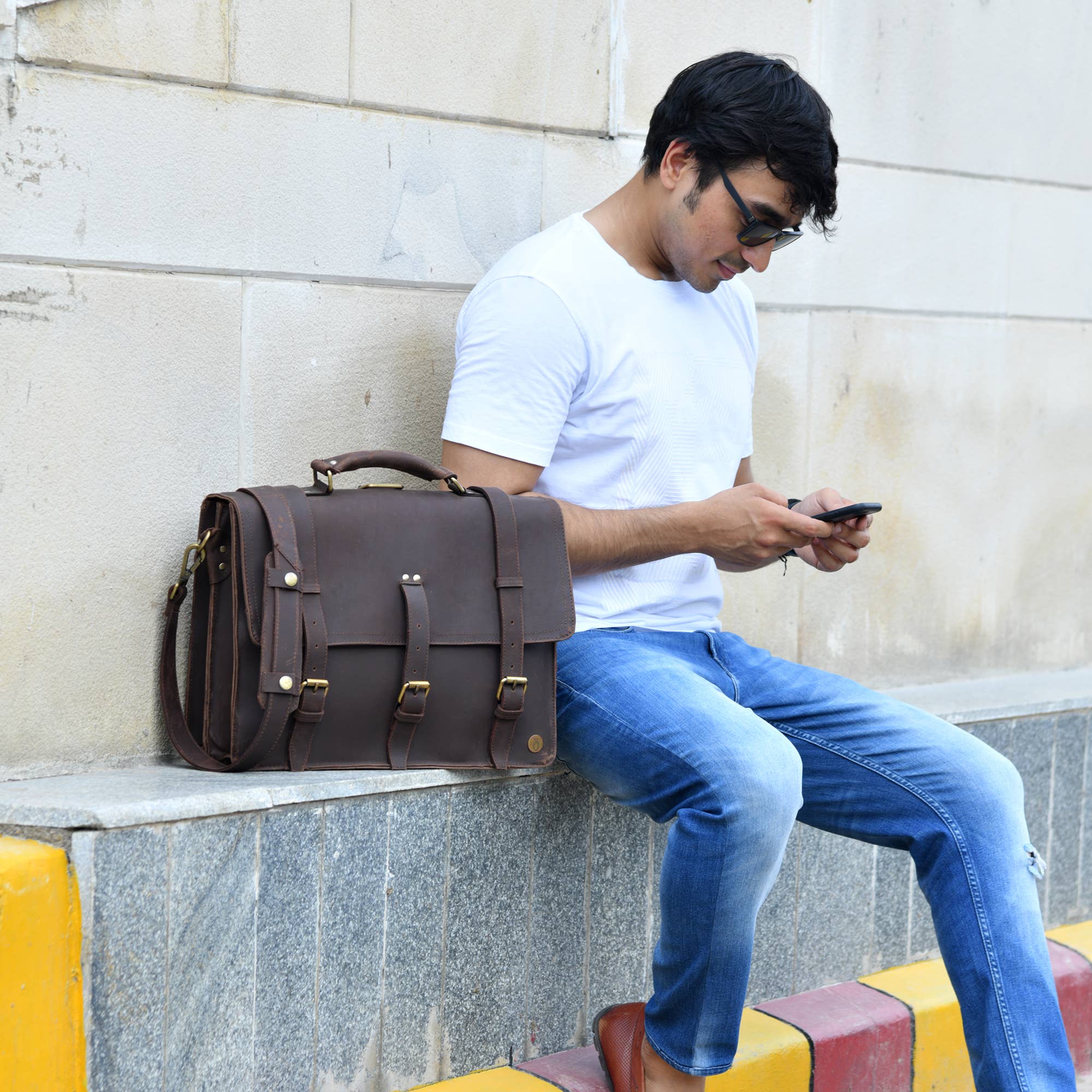 Dotch Leather – Großhandel Messenger Bag – Herren – Lakshan Leder Messenger Tasche - 15" Laptop Aktentasche10