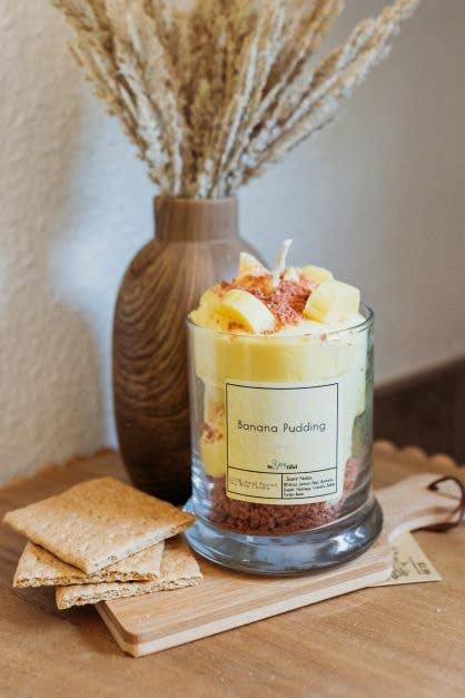 BeYOUtiful Bath* Body * Burn - Wholesale Jar/Filled Candle - Banana Pudding Dessert Candle