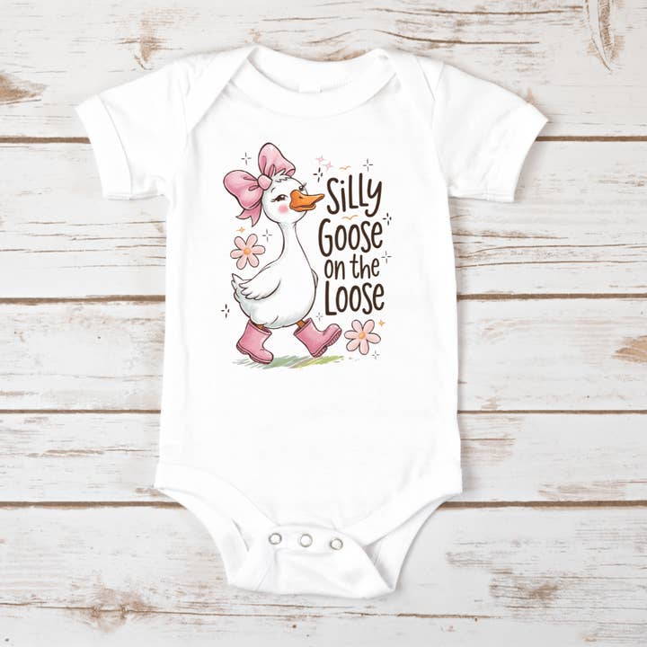 Albern Gans Auf Freiem Fuß Baumwoll-Strampler Baby Geschenk für den Großhandel von Mama and Littles Apparel