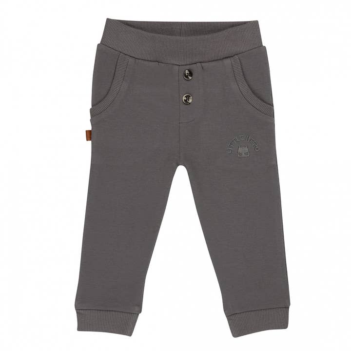 Pantalon de jogging Little Hero Kids | Gris fumé pour la vente par Frogs & Dogs