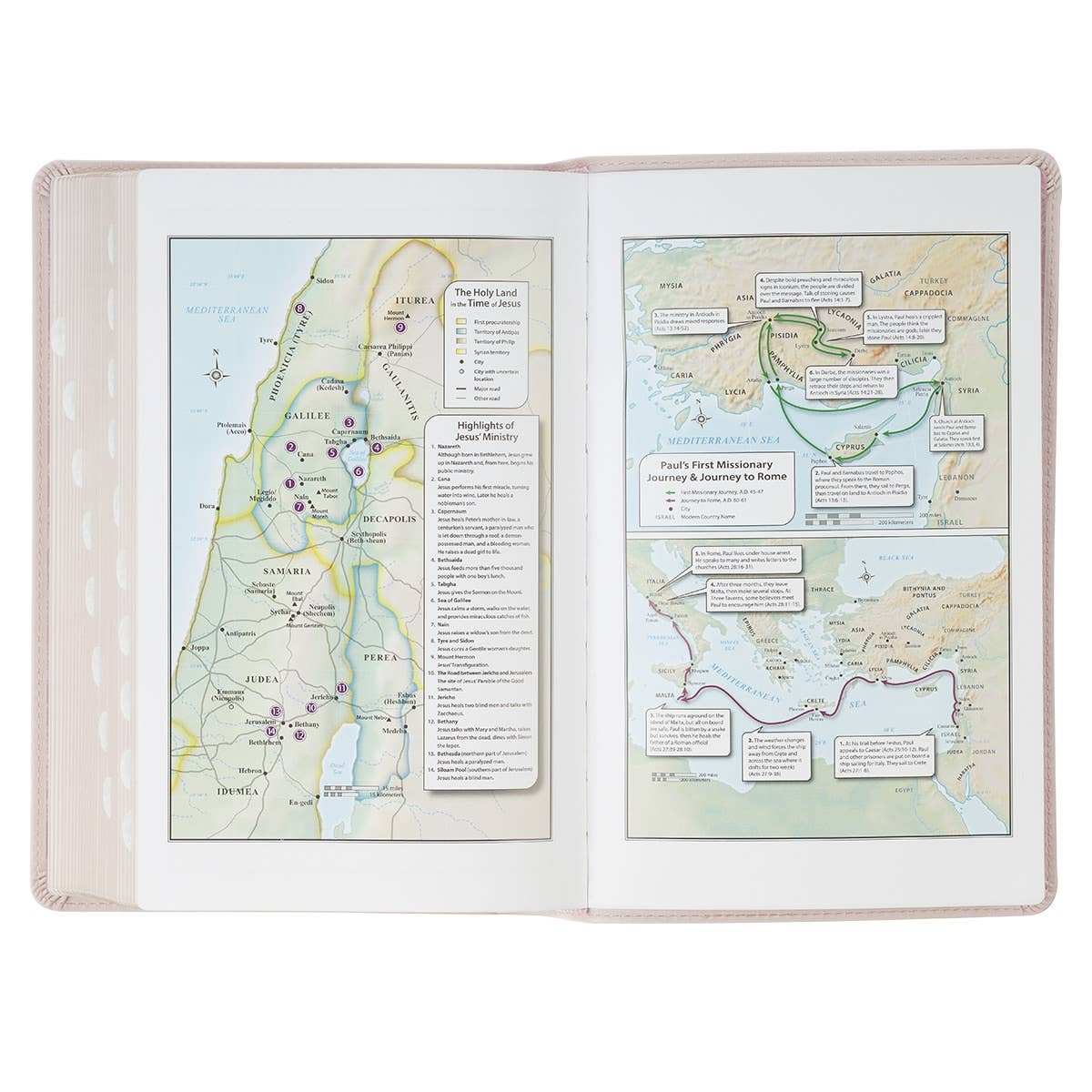 Christian Art Gifts - Wholesale Display Book - KJV Bible Giant Print Standard-size Faux Leather, Pink 20254