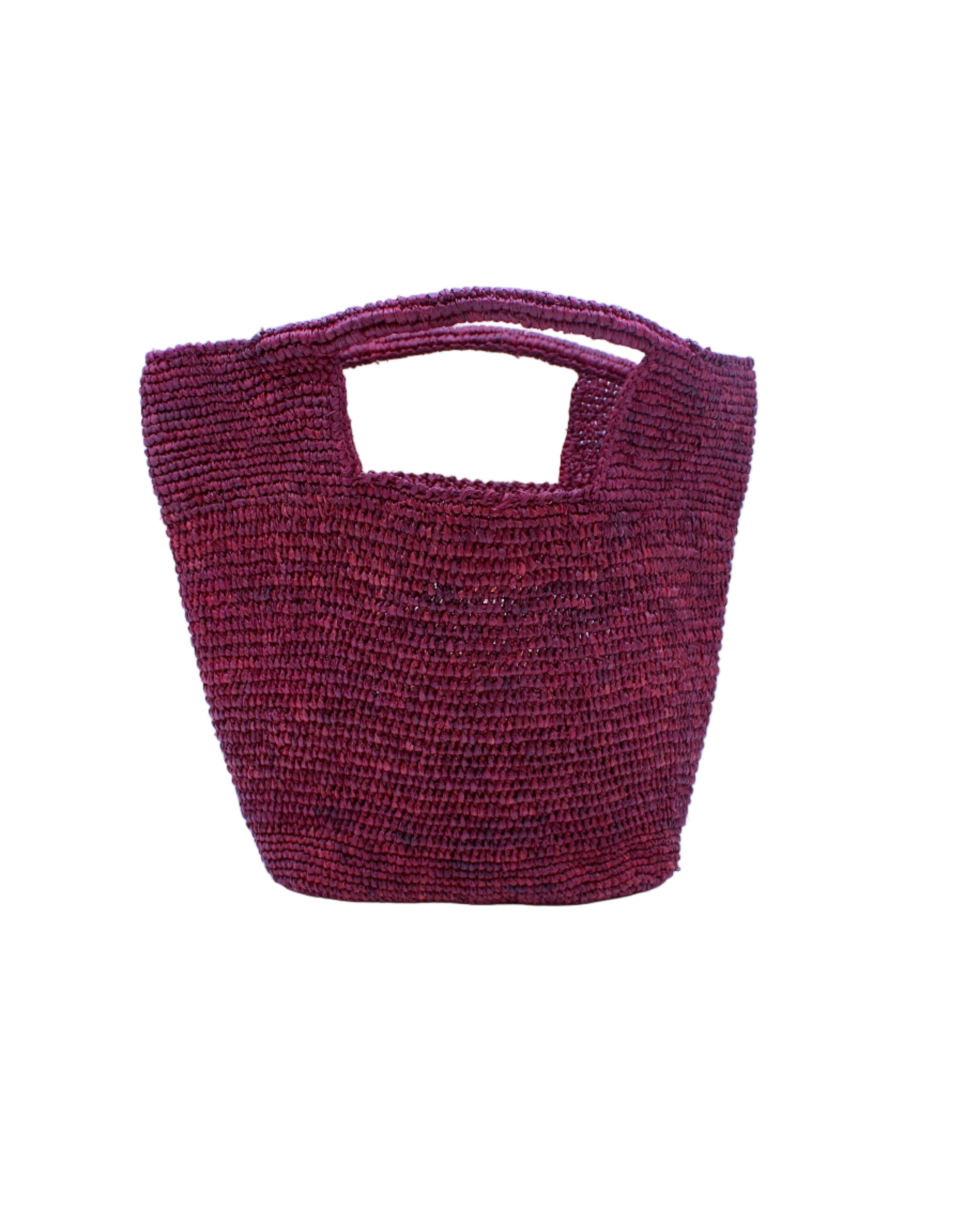 Shebobo - Vente Sac à main avec poignée sur le dessus – femme - Sac panier en paille crocheté à la main ConCon6