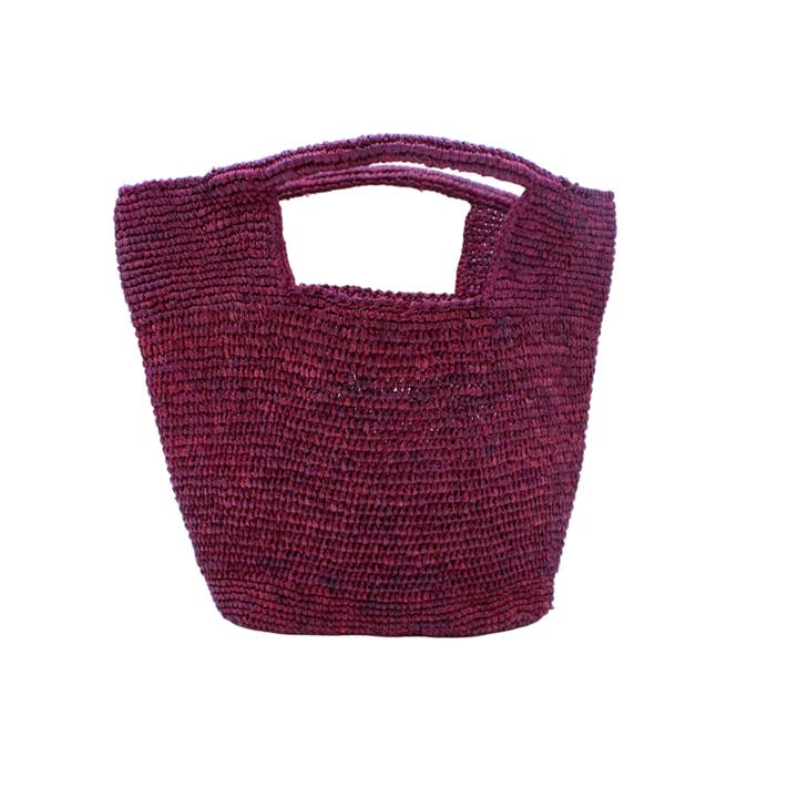 Shebobo - Vente Sac à main avec poignée sur le dessus – femme - Sac panier en paille crocheté à la main ConCon6