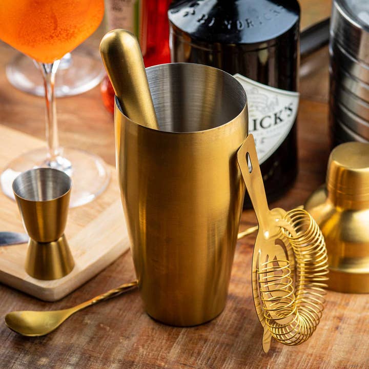 TableCraft Products Company - Wholesale Bar Tool - 5-Piece Bar Kit, Gold PVD Stainless Steel2