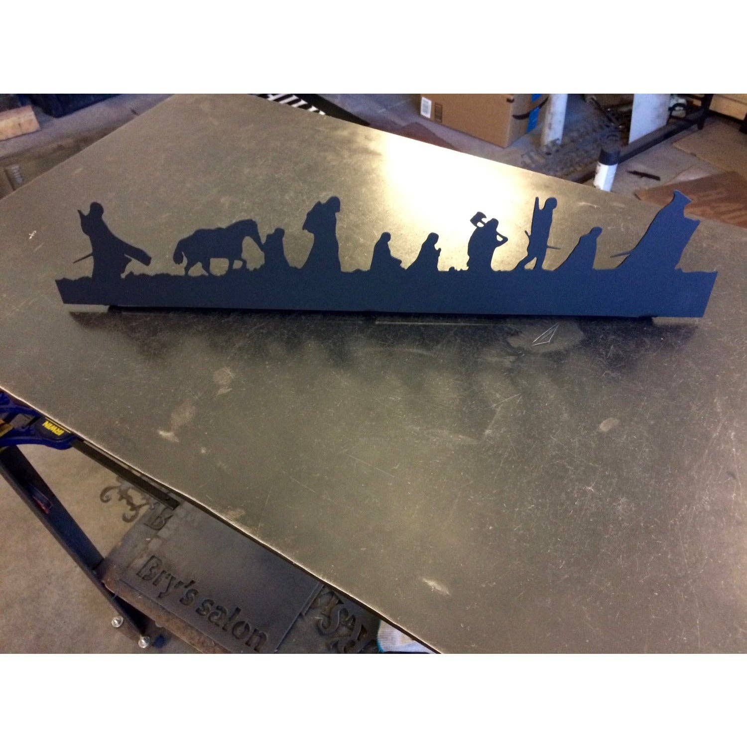 Think Metal - Thinking Creatively to Make it Metal – wholesale Wall Accent – Lord of the Rings Fellowship Silhouette | Freestanding Metal Art | 23" | #LotR4