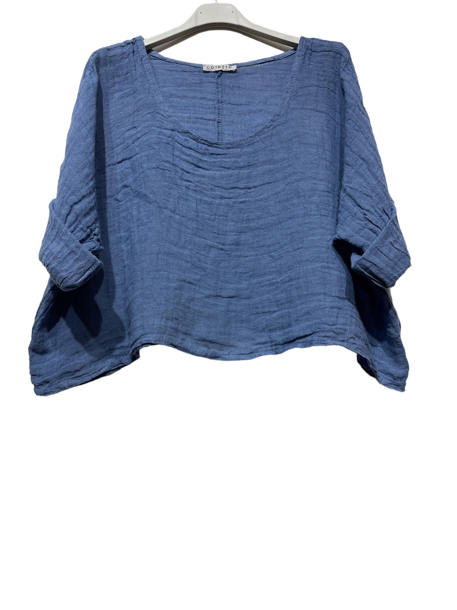 LINEN & COTTON HOUSE – Engroshandel Bluse - Dame – 18415 top i hør til forårs- og sommertøj8