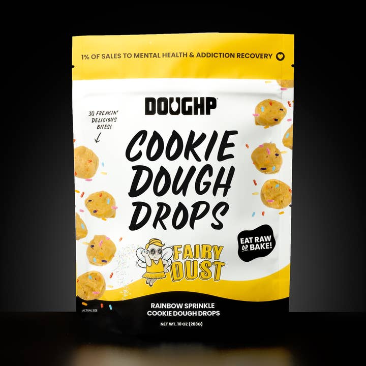 Rainbow Sprinkle Cookie Dough Drops "Fairy Dust" 10oz for wholesale by Doughp