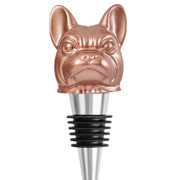 Wild Eye Designs - Wholesale Wine Stopper - Bottle Stopper, French Bulldog, Rose Gold