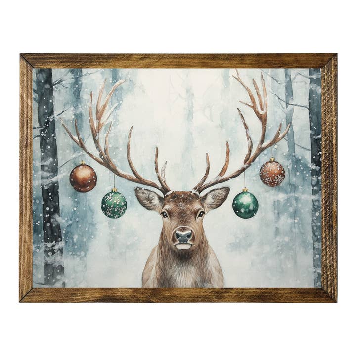 Serie Artistica Timberland - Ornamenti Bosco di Neve con Cervi 2 per la vendita all'ingrosso da parte di Jarmz Designs