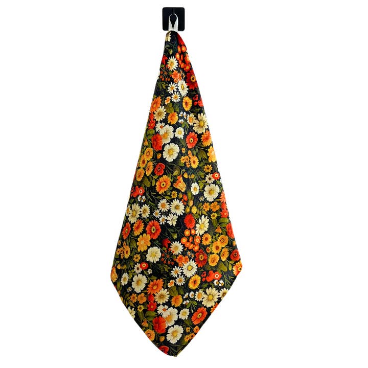 Driftless Studios - Wholesale Tea Towel - Scattered Flowers Waffle Kitchen Tea Towels3