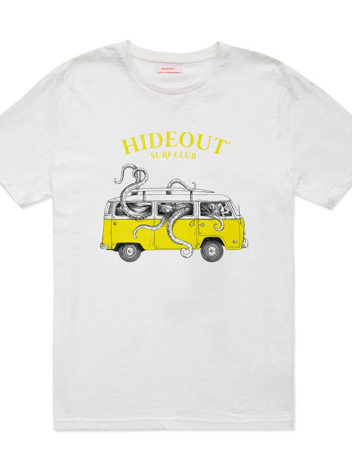 White Yellow Van men's t-shirt for wholesale on Faire2