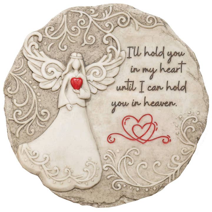 Pierre de jardin Je te tiendrai dans ma résine 8"W pour la vente par Magnolia