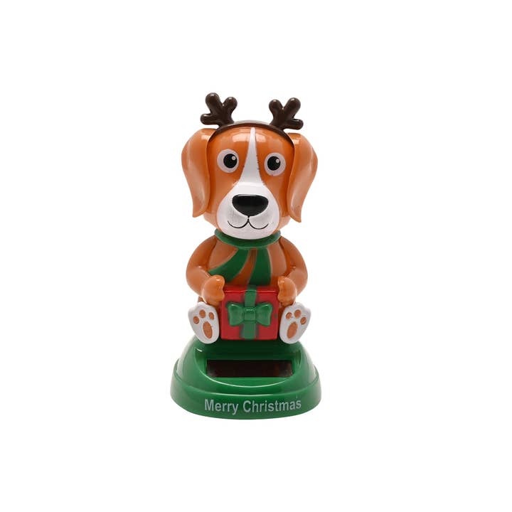Solar Bobble Head - Xmas Dog for wholesale by WIDDOP and Co.