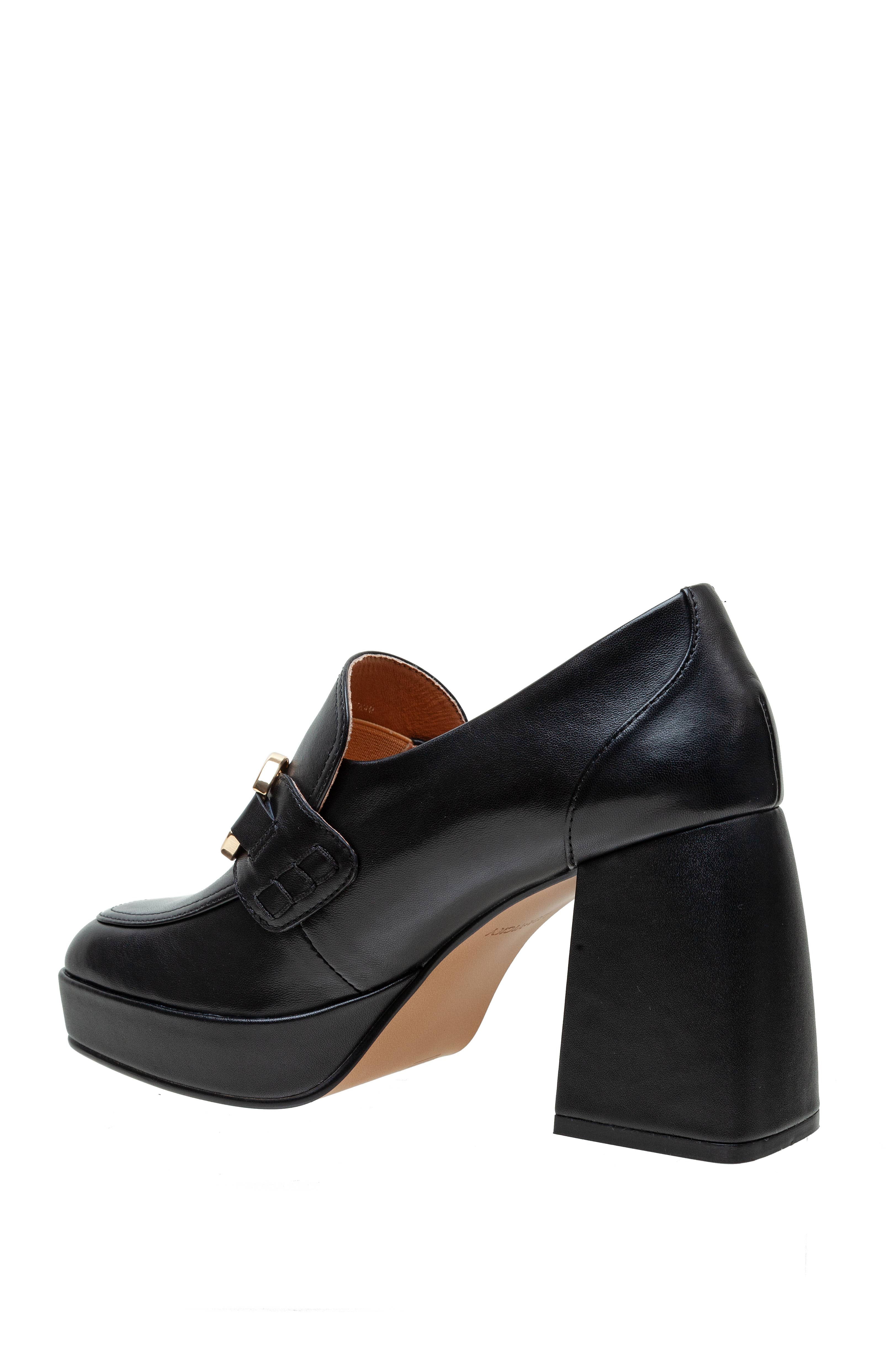 SCHWARZES LEDER NOW Plateau-Loafer mit Blockabsatz für Herren für den Großhandel auf Faire5