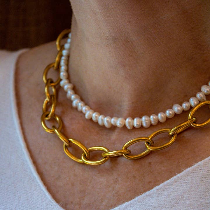 Mallory Chunky Link Necklace for wholesale by Idlewild Everyday