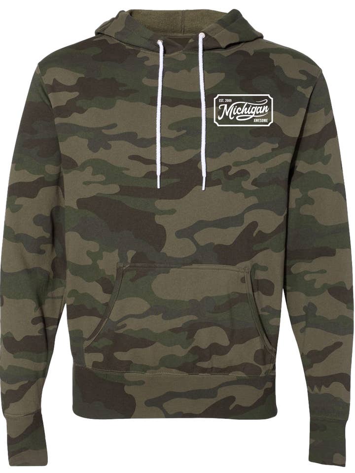 Michigan Awesome Camo Hoodie for wholesale by Michigan Awesome