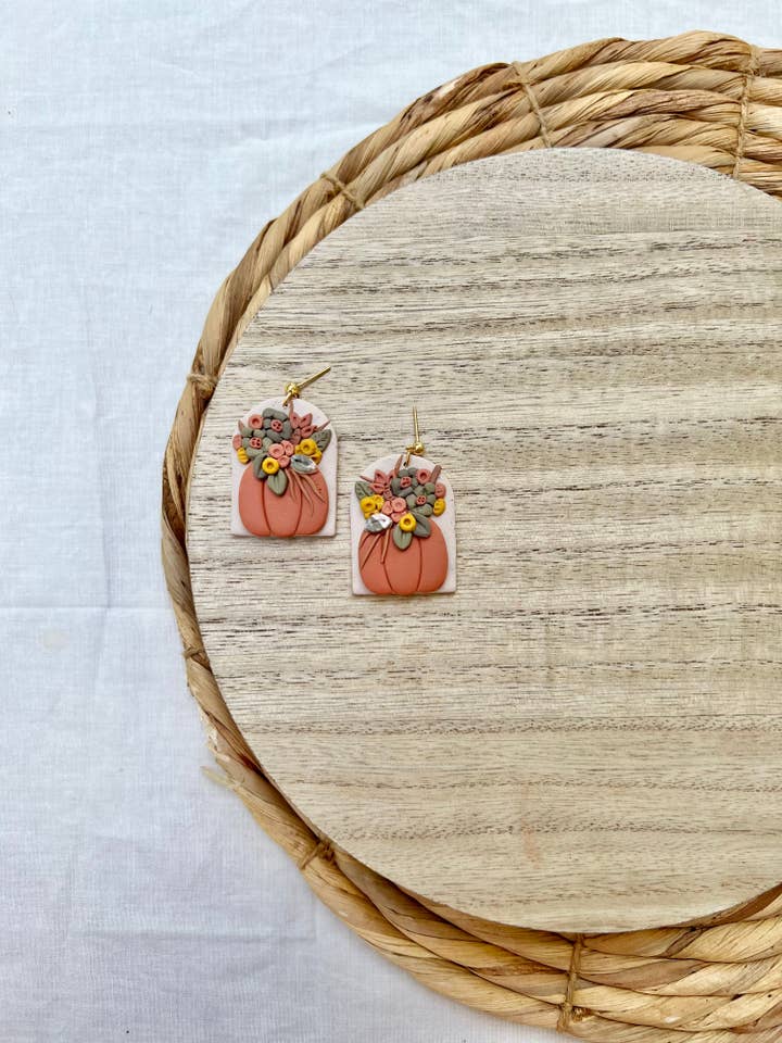 Floral Bouquet Pumpkin for wholesale by Rylee Roo's Clay